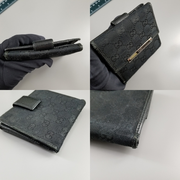GUCCI GG Vintage Classic Double Sided Flap Wallet Signature Signature Italy - Picture 10 of 16